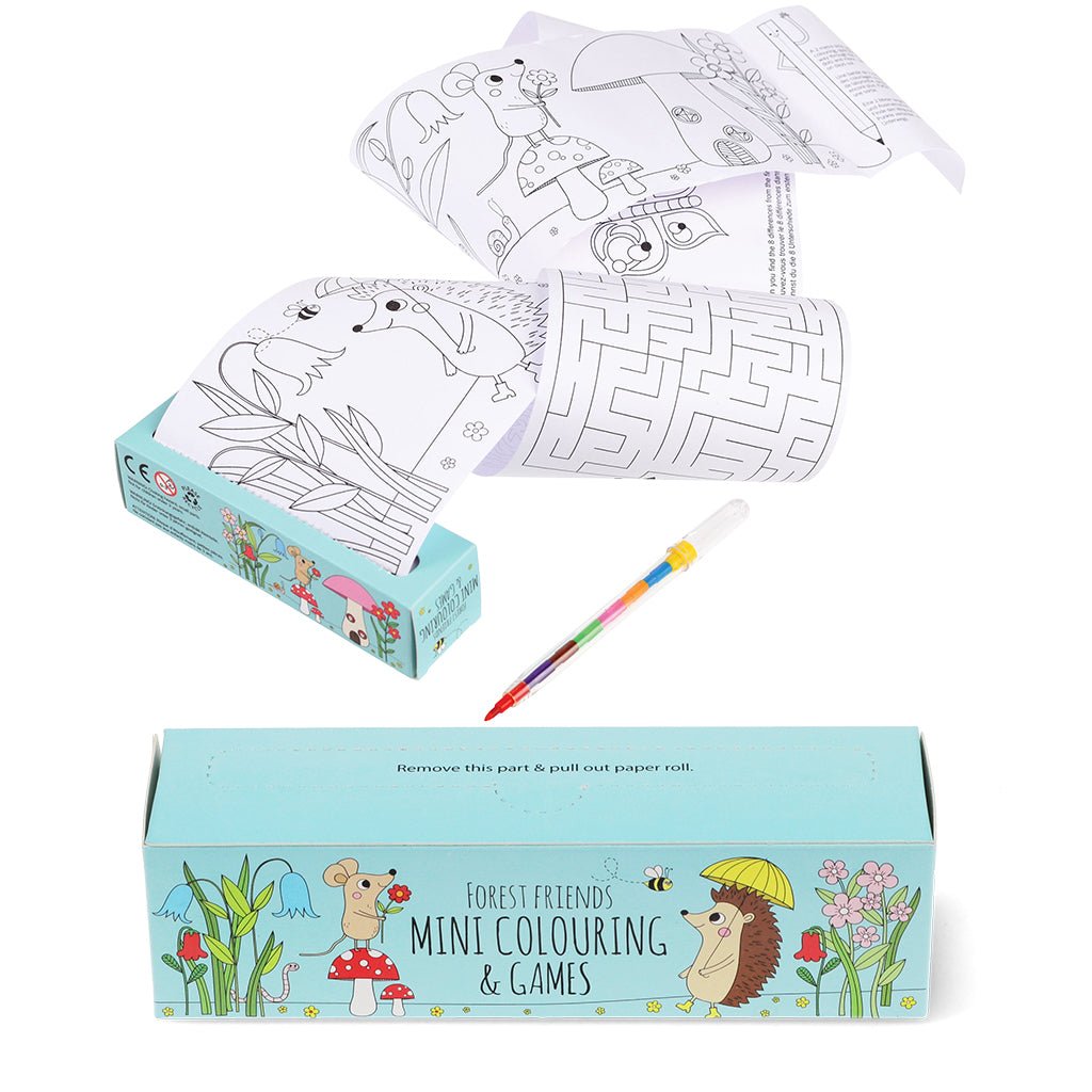 Rex London Mini Colouring & Puzzle Book with 7-Colour Pencil (3 Choices) by Rex London - Learning Bugs UK