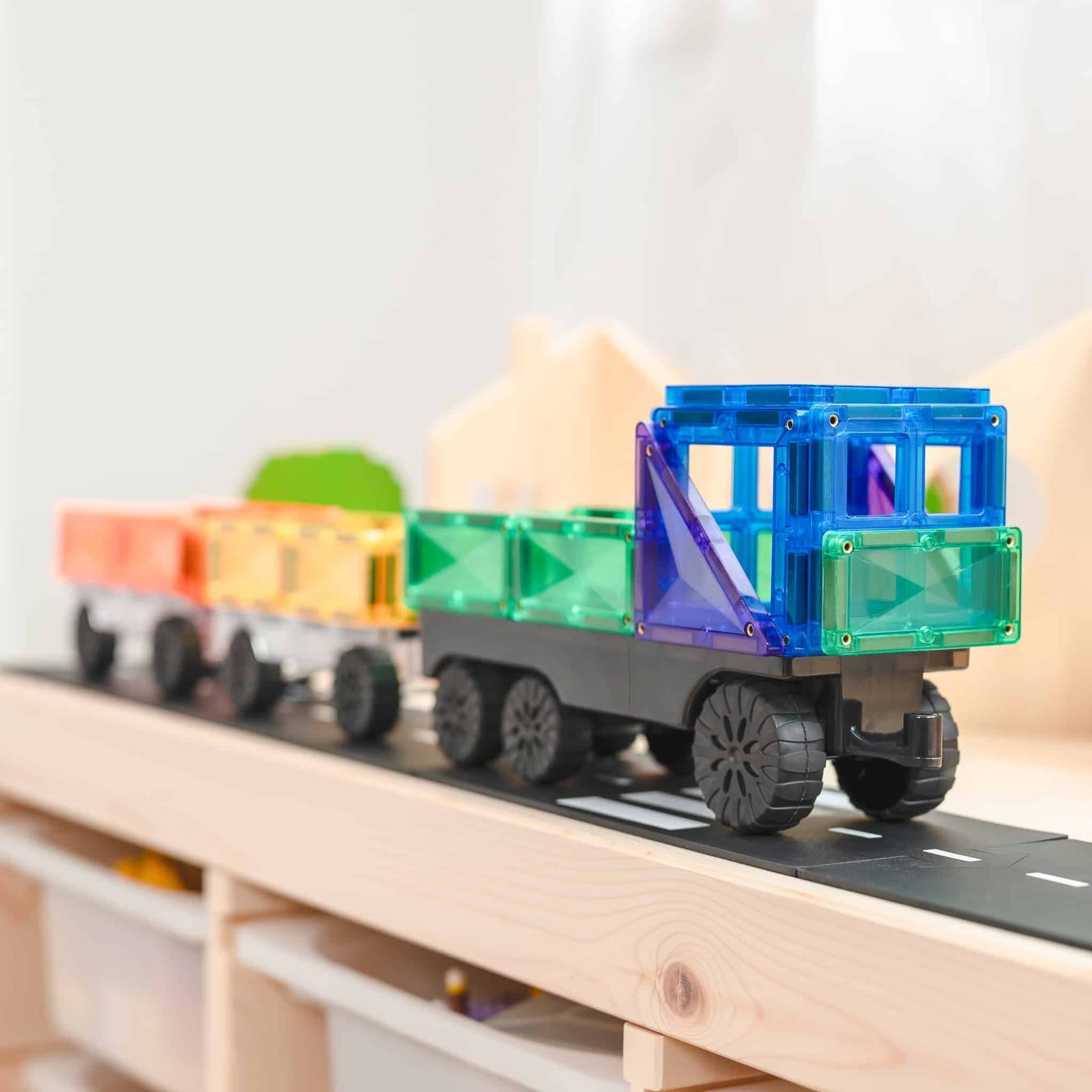 Connetix Rainbow Transport Pack (50 pc) - Magnetic Vehicle Building Set by Connetix - Learning Bugs UK