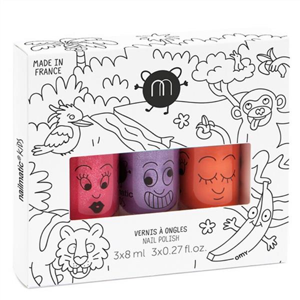 Nailmatic Kids Water-based Nail Polish - Jungle Trio