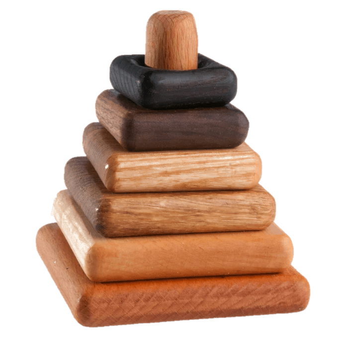Buy Square Wooden Stacking Toy | for kids by Learning Bugs UK