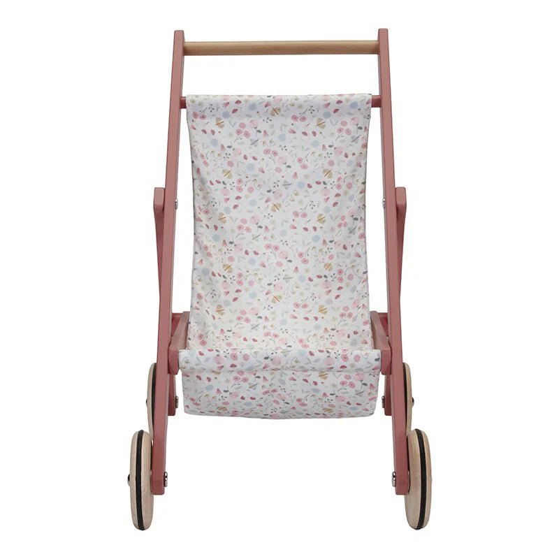 Buy Little Dutch Wooden Doll Stroller - Flowers & Butterflies | for kids by Learning Bugs UK