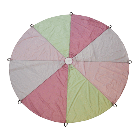 Giant Play Parachute 3.4m - Pastel Colours with 8 Handles by Traditional Garden Games - Learning Bugs UK