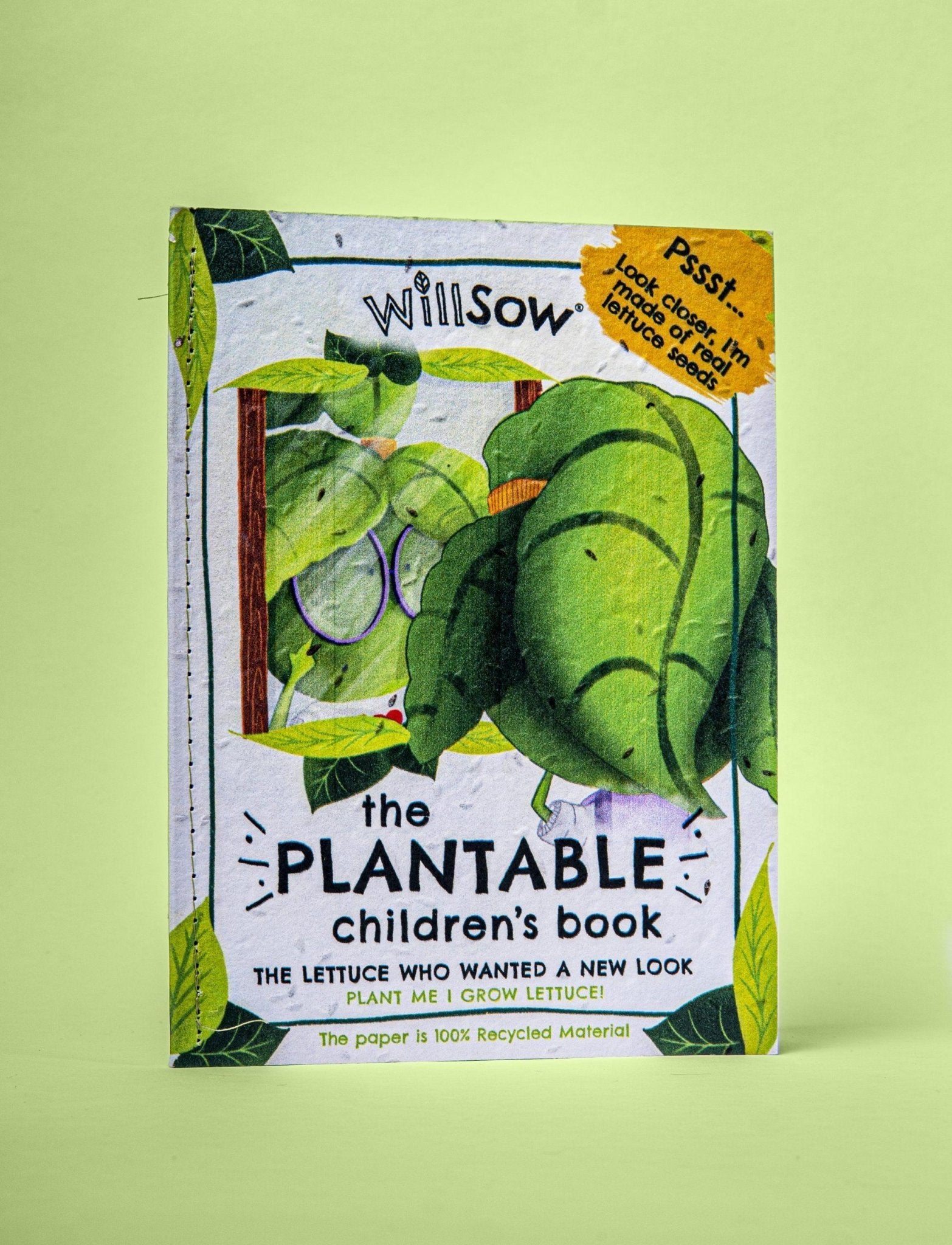 Willsow Children's Plantable Book - The Lettuce Who Wanted a New Look | Eco-Friendly Story & Gardening Gift by Willsow - Learning Bugs UK
