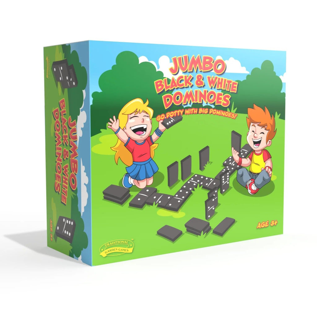 Jumbo Black & White Dominoes by Traditional Garden Games - Learning Bugs UK