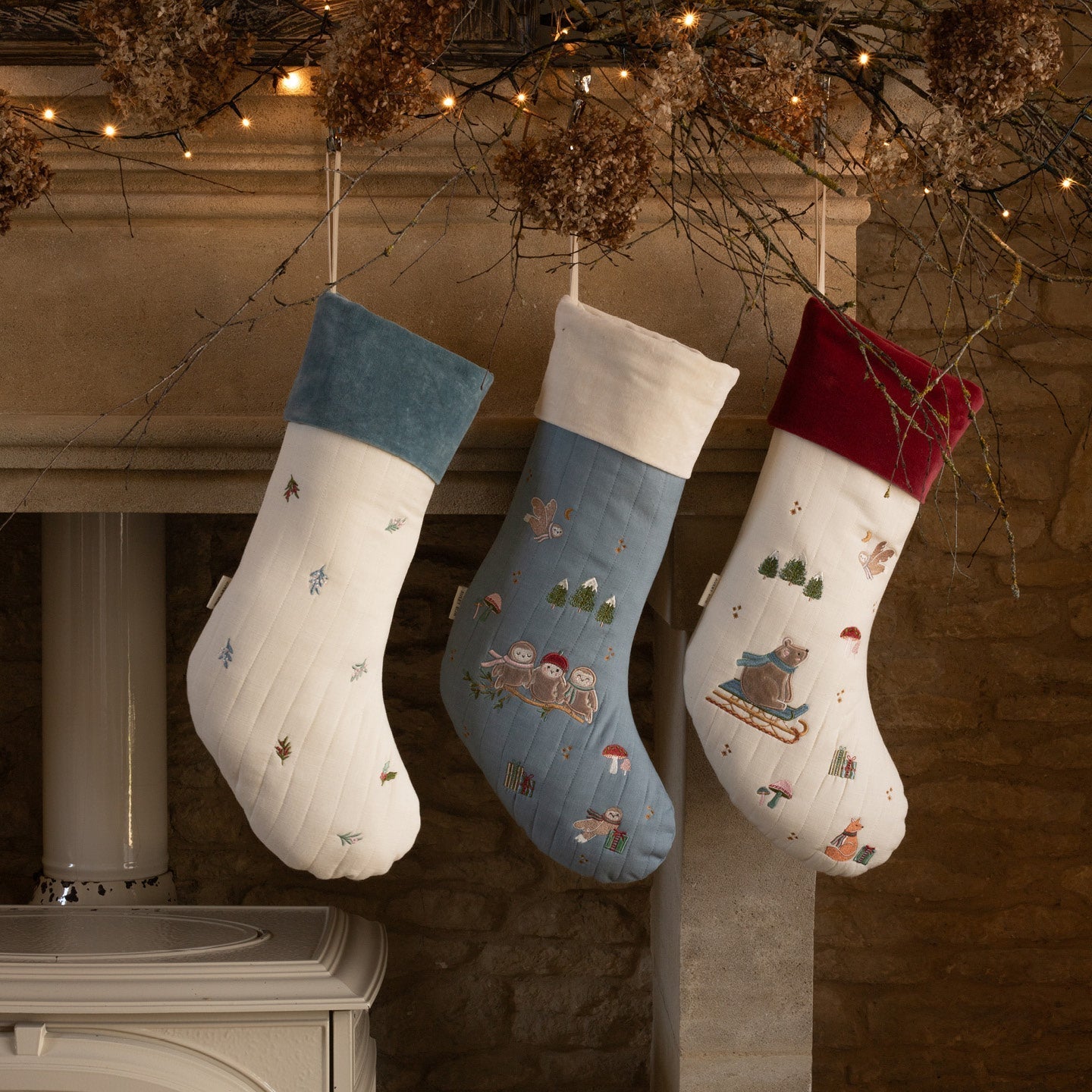 Christmas Stocking - Winter Sprigs