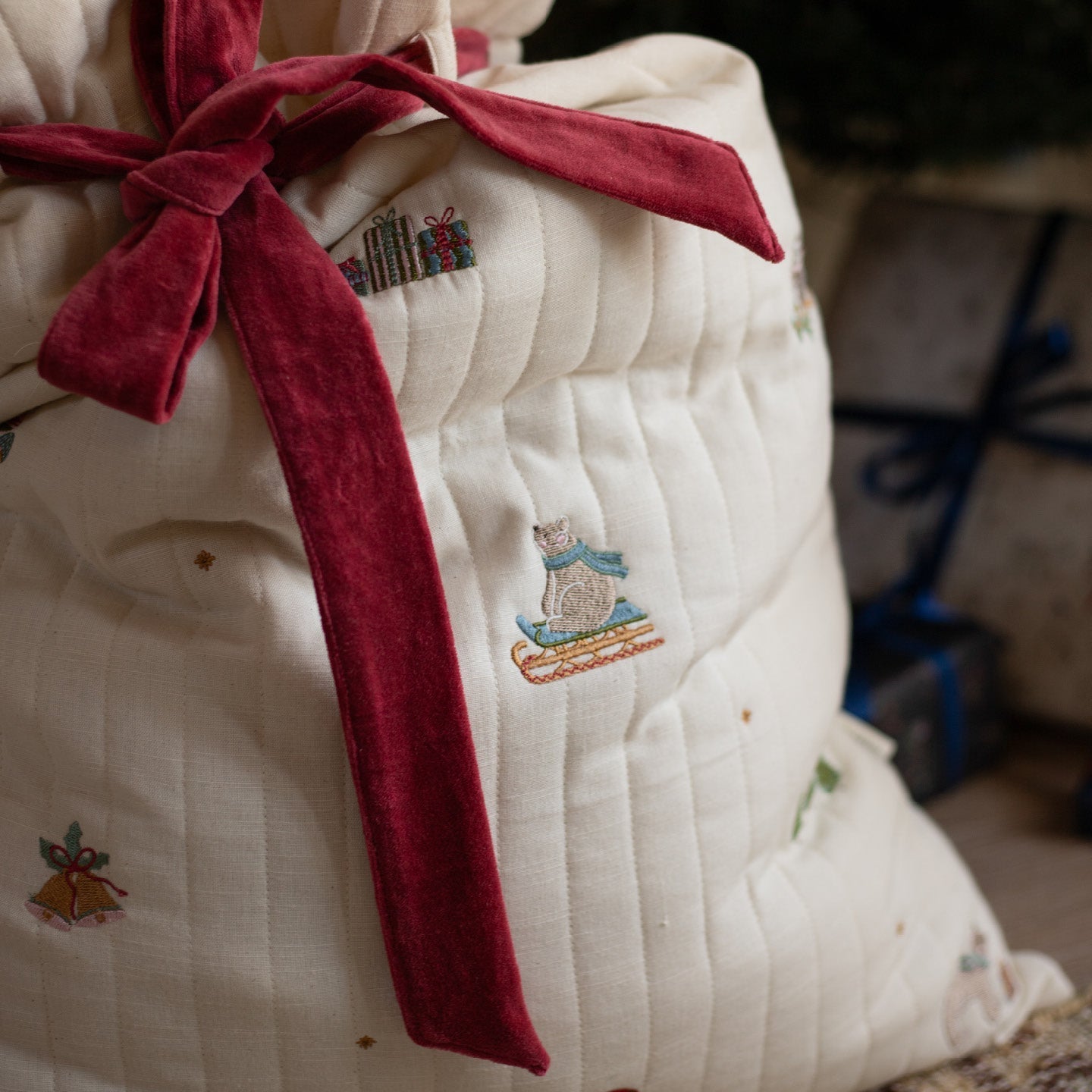 Christmas Present Sack - Bear Cub Friends