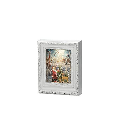 LED Snow Globe Santa with Animals