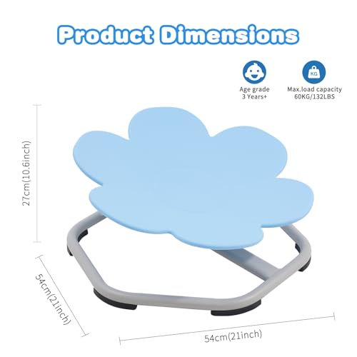 Yosamy Swivel Chair,Sensory Chair for Autism Kids,Kids Spinning Chair Metal Base Non-Slip Sitting