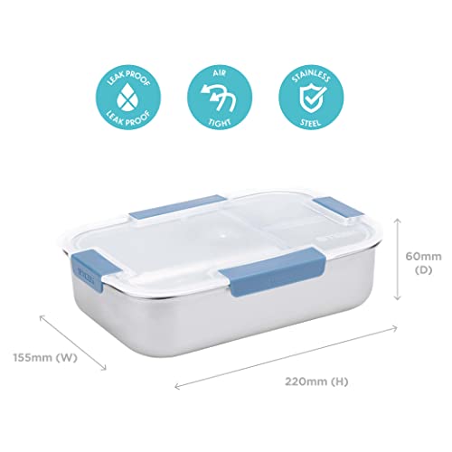 Blue Stainless Steel Bento Box,