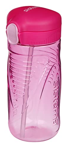 Hydrate Quick Flip Water Bottle - 520ml | BPA Free | With Straw | Assorted Colors