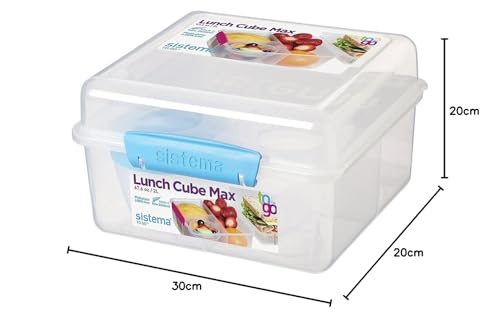 Sistema TO GO Lunch Cube Max | 2L | BPA-Free Lunch Box with Compartments