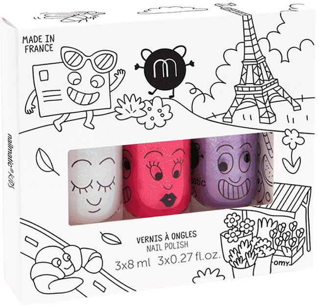 Nailmatic Kids Water-Based Nail Polish - City Trio