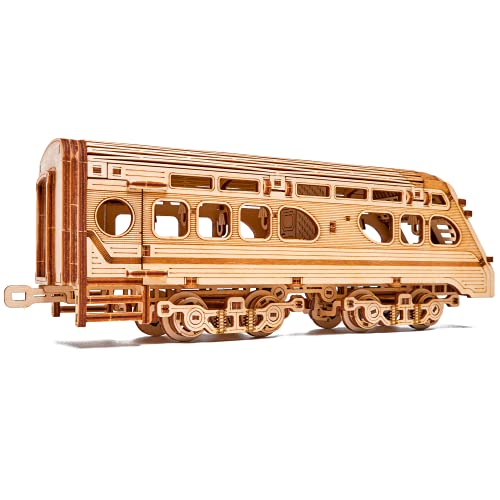 Wood Trick Atlantic Express Train 3D Wooden Puzzles for Adults and Kids to Build