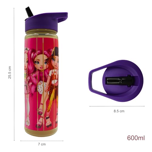 Rainbow High 600ML Reusable Straw Bottle