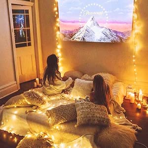 300 LED Curtain Fairy Lights, 3m x 3m, 8 Modes, Warm White