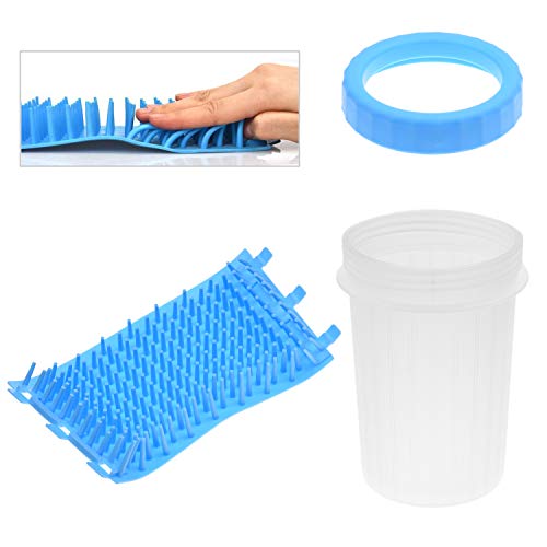 Kare & Kind Dog Paw Cleaner - Portable Washer Pet Cleaning Brush for Bathing and Grooming - Removes, Dirt, Mud, Debris - Soft Silicone Bristles Gentle for Pets - Also Includes Microfiber Cloth