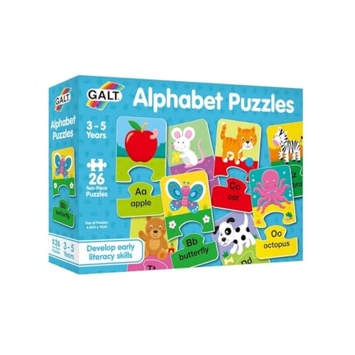 Galt Alphabet Puzzles - Colorful Early Learning 2 Pc Jigsaw Puzzles