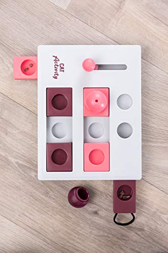 TRIXIE Cat Activity Brain Mover, Strategy Game for Mental Stimulation, Interactive Play for Cats, Treat Dispenser, Cat Toy