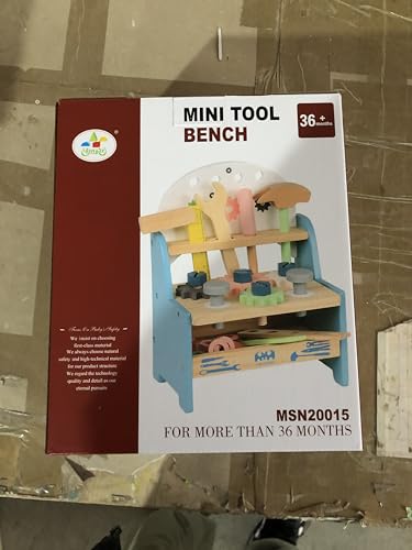 FAYDUDU Kids Tool Box Wooden Kids Tool Set Boys Girls Toys Age 2 3 4, Montessori Wooden Tool Toys Birthday for 2+ Year Old Boy Girl, Role Play Educational Construction Toddler Toys (Small)