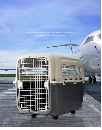 Mighty Pet Transporter Travel Carrier Box, Cat Dog Puppy Plastic Transport Cage, Size D