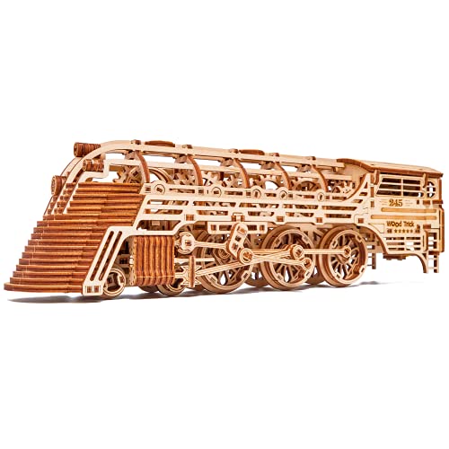 Wood Trick Atlantic Express Train 3D Wooden Puzzles for Adults and Kids to Build