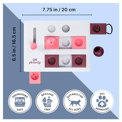 TRIXIE Cat Activity Brain Mover, Strategy Game for Mental Stimulation, Interactive Play for Cats, Treat Dispenser, Cat Toy