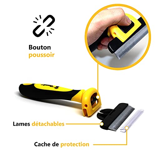 Best Professional Deshedding Tool and Pet Grooming Brush – D-Shedz by Thunderpaws for Small, Medium and Large Breeds of Dogs and Cats