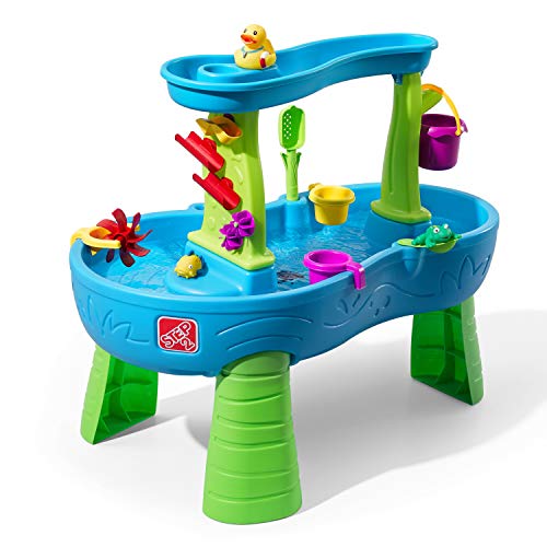 Step2 Rain Showers Splash Pond Toddler Water Table, Outdoor Kids Water Sensory Table, Ages 1.5+ Years Old