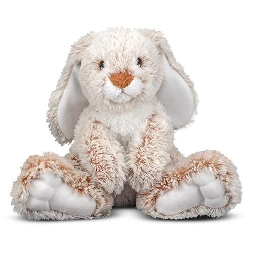 Melissa & Doug Burrow Bunny Teddy, Teddy Bear Soft Toys for Girls, Cuddly Toy Rabbit Teddy