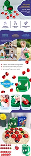 Impulse Ladybird Counting,Educational Montessori Concept,Counting Toy for Children Wooden Educational Toy for Children 2, 3, 4, 5 Years,Learning Numbers, Fine Motor Skills Develop Wooden Toy Numbers