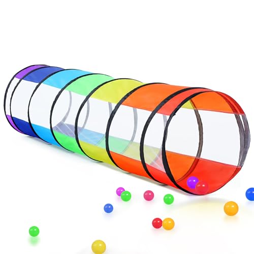 SweHouse Baby Pop Up Play Tunnel for Toddlers with Mesh Window, Cat Tunnel for Dogs Pets, Kids Crawling Tunnel Play Tent