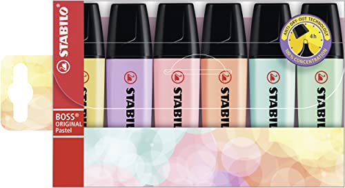 STABILO BOSS PASTEL Highlighters - Pack of 6