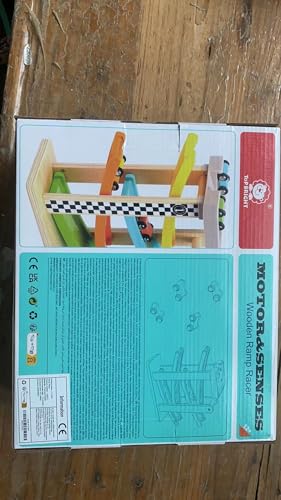 TOP BRIGHT Wooden Car Ramp Toys for 1 2 Year Old Boy Gifts