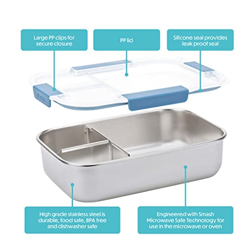 Blue Stainless Steel Bento Box,
