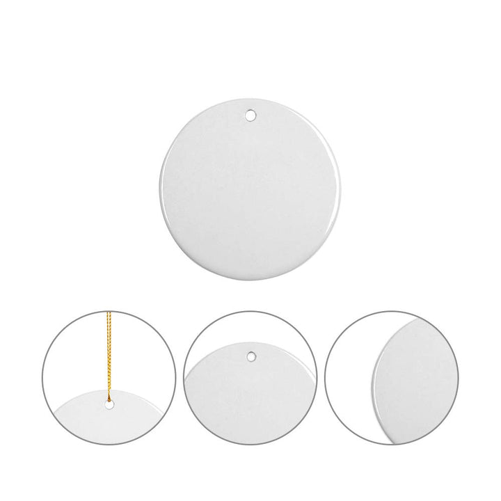 25-50 PCS 2.75" Blank Ceramic Ornaments