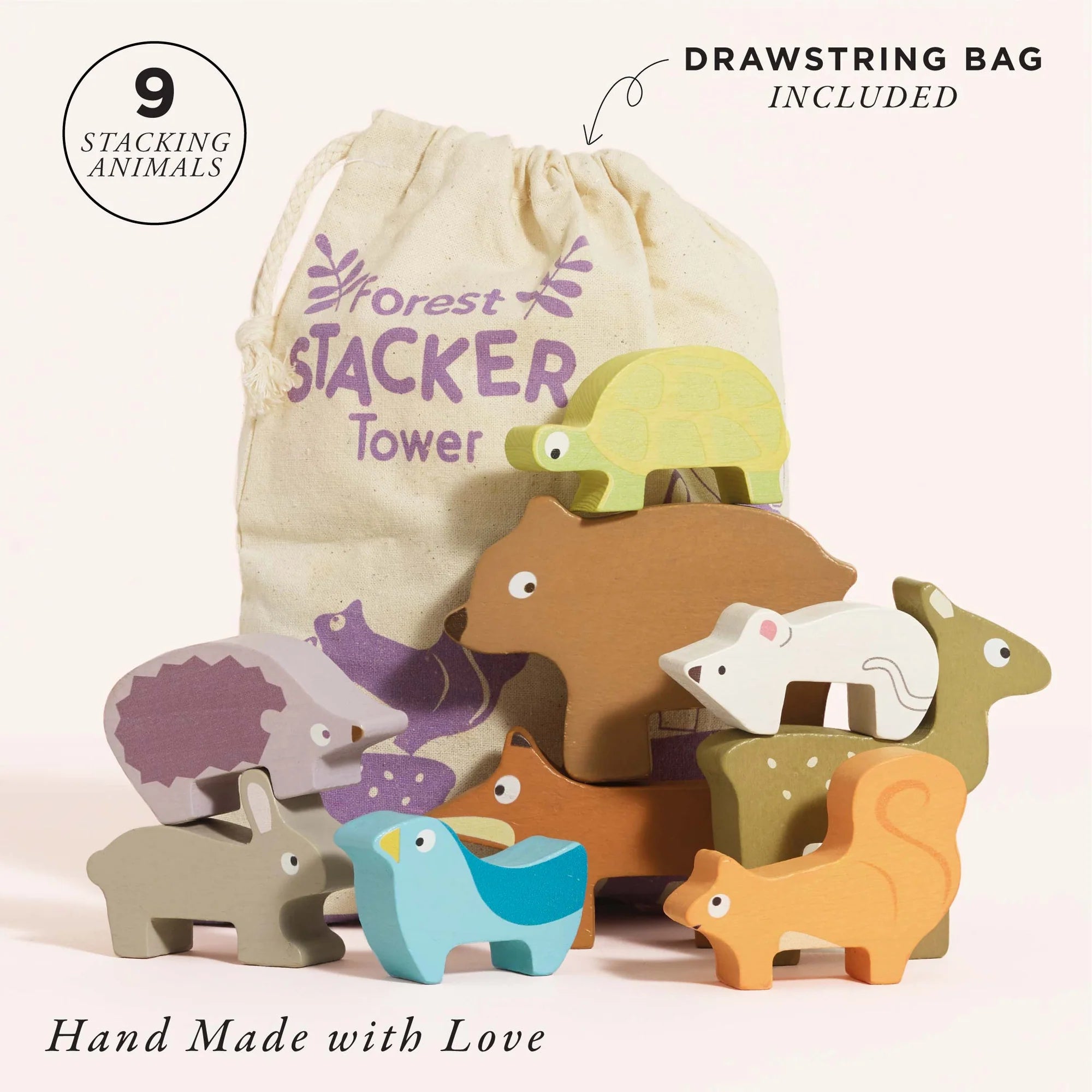Le Toy Van Forest Stacker and Bag by Le Toy Van - Learning Bugs UK