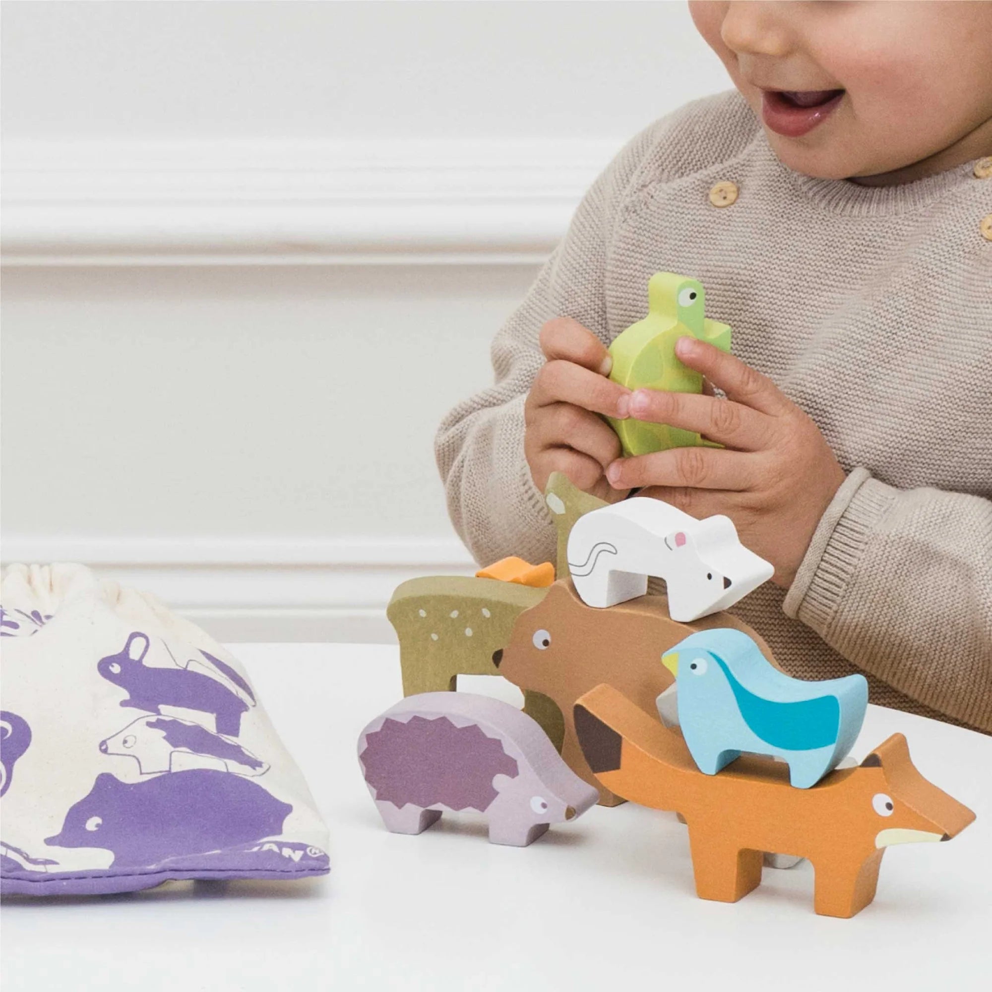 Le Toy Van Forest Stacker and Bag by Le Toy Van - Learning Bugs UK