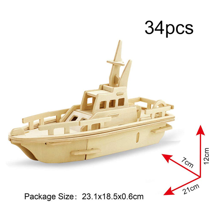 Georgie Porgy 3D Wooden Puzzles DIY Models Kits for Kids Dinosaur Airplane Woodcraft