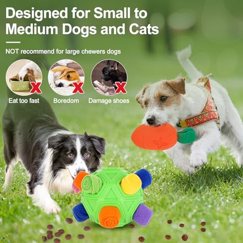 TWOPER Dog Toys Interactive Snuffle Ball and Puzzle Toy for Any Size Dogs, Encourages Natural Foraging Skills, Dog Enrichment Toys for Training and Stress Relief, Machine Washable