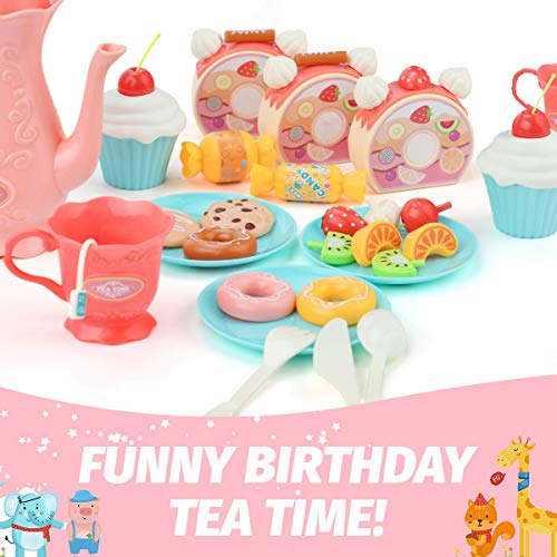 83 PCS Cutting and Decorating Birthday Cake Pretend Toys