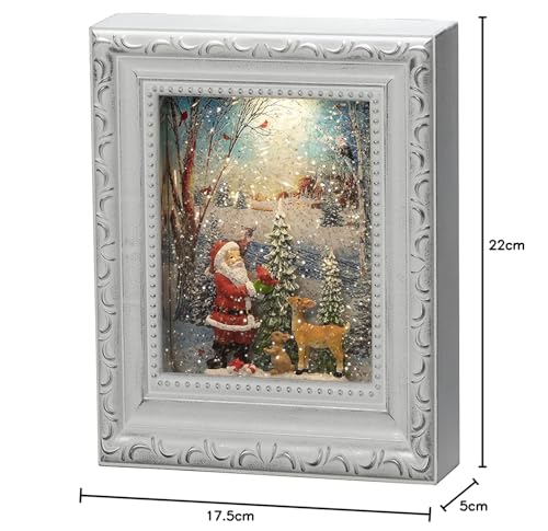 LED Snow Globe Santa with Animals