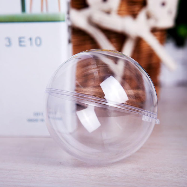20pcs DIY Clear Christmas Baubles 8cm for Tree Decorations