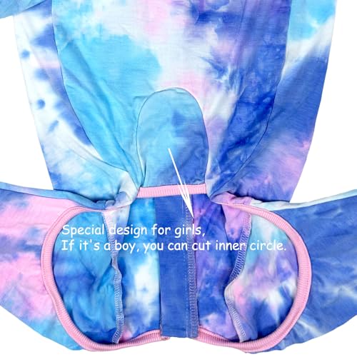 D.E.E Dog Pajamas Large Dog Clothes pjs XL Dogs Shirt Full Coverage Tie Dye Dog Onesie Dog Jumpsuits 4 Legs Girl Boy