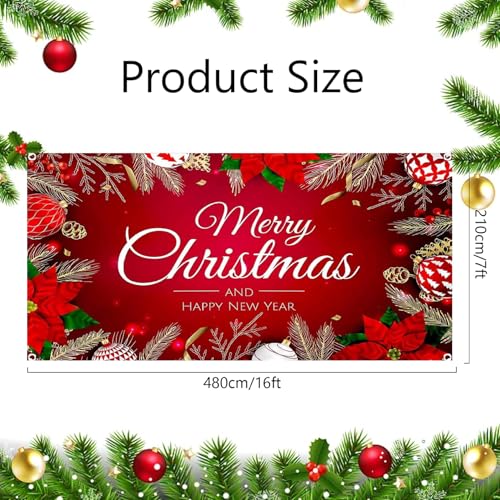 Merry Christmas Garage Door Banner