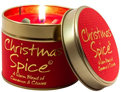 Christmas Spice Candle Tin - Red, 7.7cm