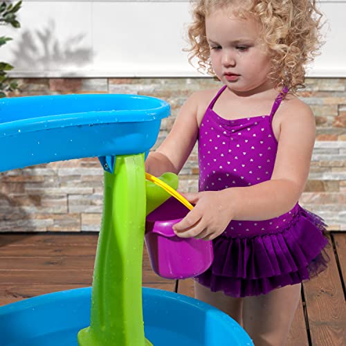 Step2 Rain Showers Splash Pond Toddler Water Table, Outdoor Kids Water Sensory Table, Ages 1.5+ Years Old