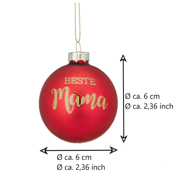 Set of 2 Best Mum & Dad Christmas Baubles
