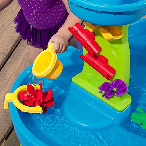 Step2 Rain Showers Splash Pond Toddler Water Table, Outdoor Kids Water Sensory Table, Ages 1.5+ Years Old