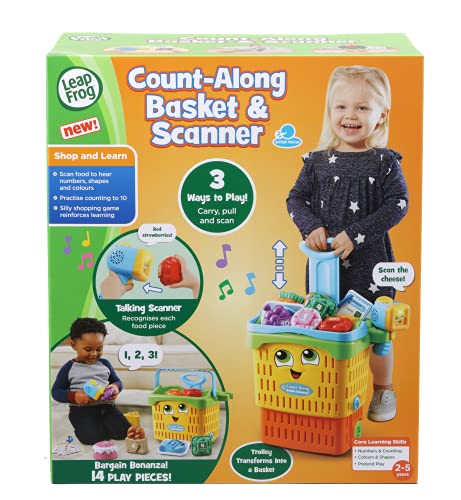 Interactive Count-Along Basket & Scanner, Roleplay Toy