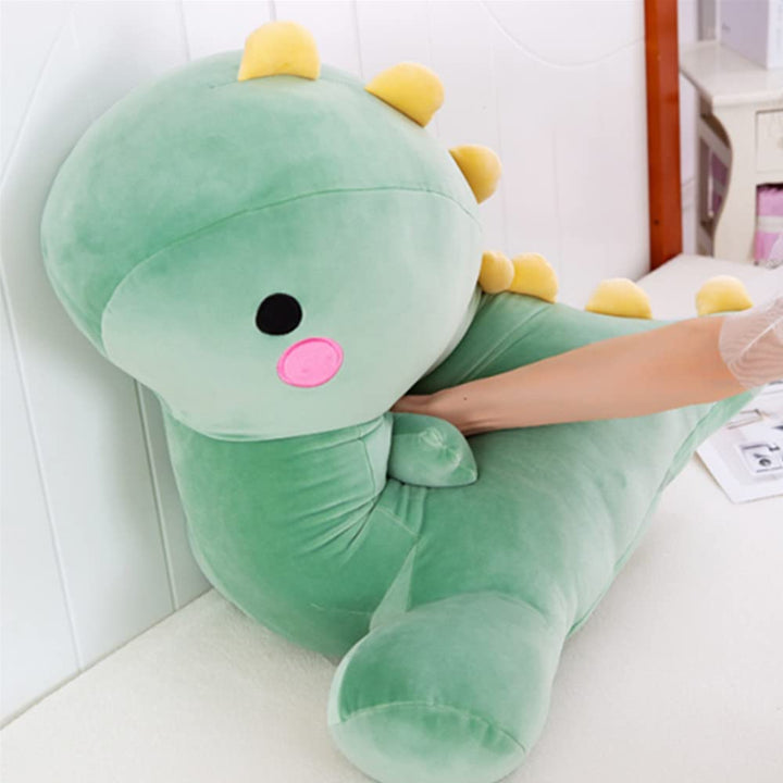 OUKEYI Cute Stuffed Dinosaur Toy Plush Doll Soft Stuffed Animals Dino Plushie Soft Birthday Gifts for Kids Girls Boys pink 8 inch (Green